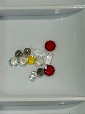 Origami Owl Red, Yellow, Clear & Gray Gemstone stardust Mickey Mouse Disney
